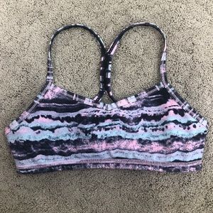 Lululemon Ivivva Pink Blue Drill Sports Bra Top